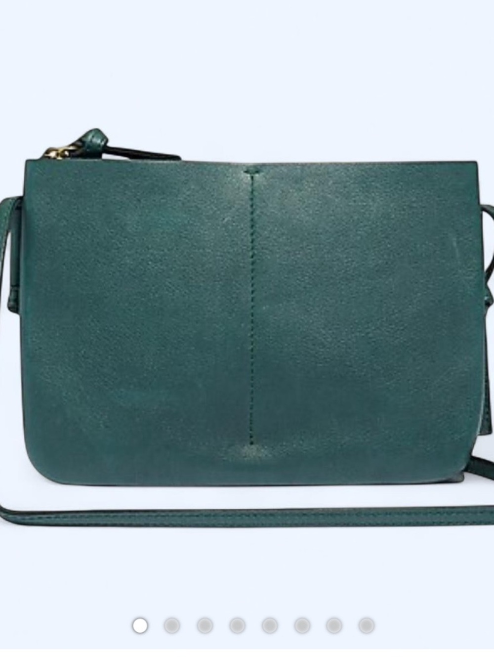 Madewell Teal Green Leather Compact Knotted Crossbody
